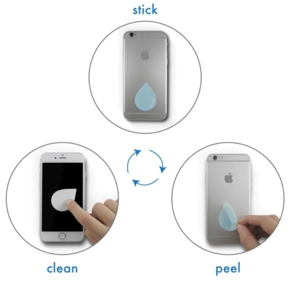 NWT UNPLUGGED Dusti Microfiber Stick on Adhesive Screen Cleaners | Set of 3